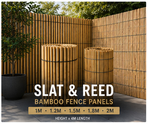 Heavy duty bamboo fence - 4m,