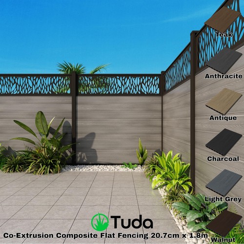 Composite flat fence boards - composite,