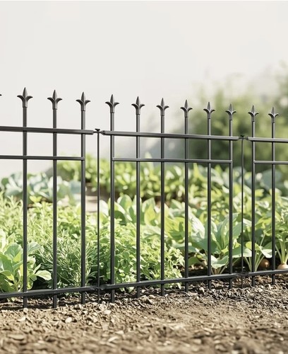 Metal garden fence - garden,