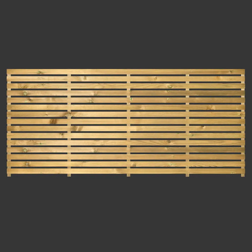 Single slatted fence panel - single,