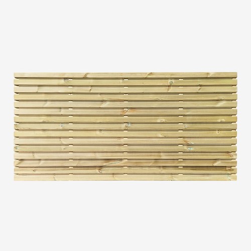 Double slatted fence panel - panel,