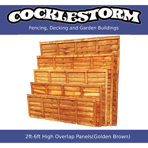 2ft 6ft high overlap timber - high,