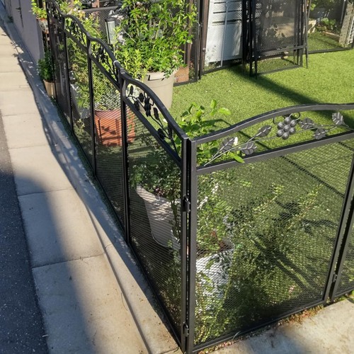 Strong metal garden fence - strong,
