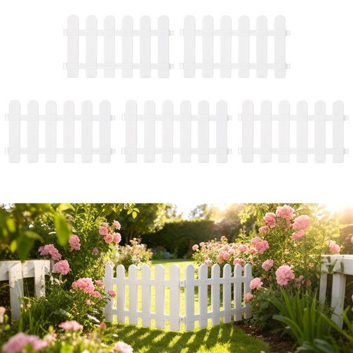 White plastic garden - plastic, edgings
