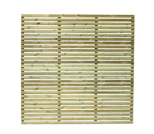 Slatted pressure treated fence